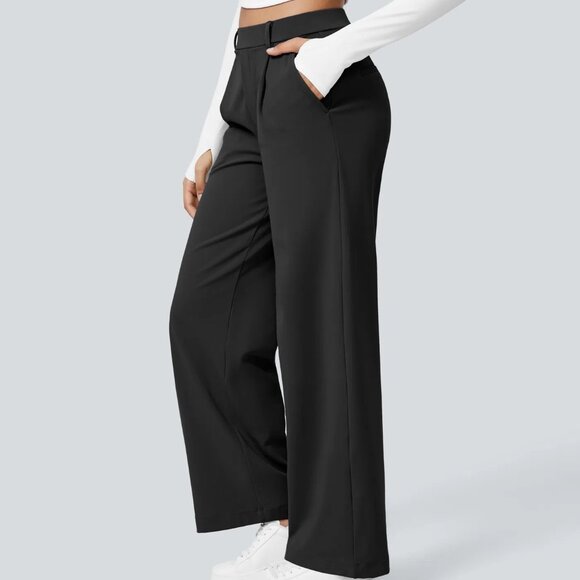 Halara Flex High Waisted Pocket Straight Leg Work Pants Size Medium - Picture 1 of 7